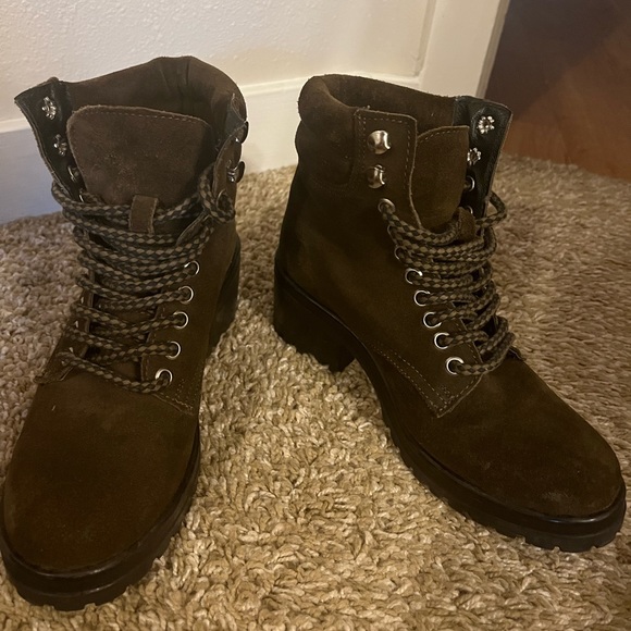 Steve Madden Women army green/ brown boots - Picture 4 of 5